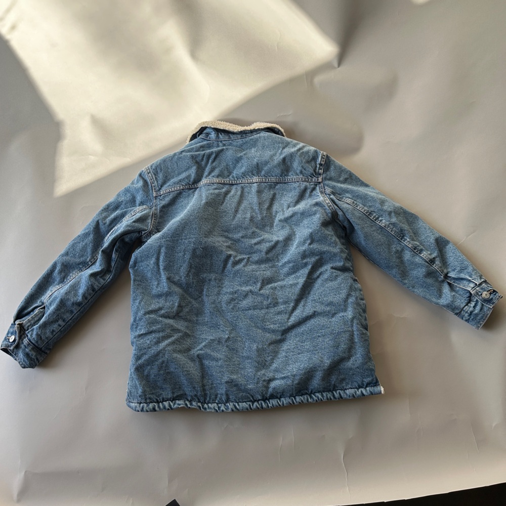Old navy denim chore jacket with Sherpa lining size M - Picture 2 of 5